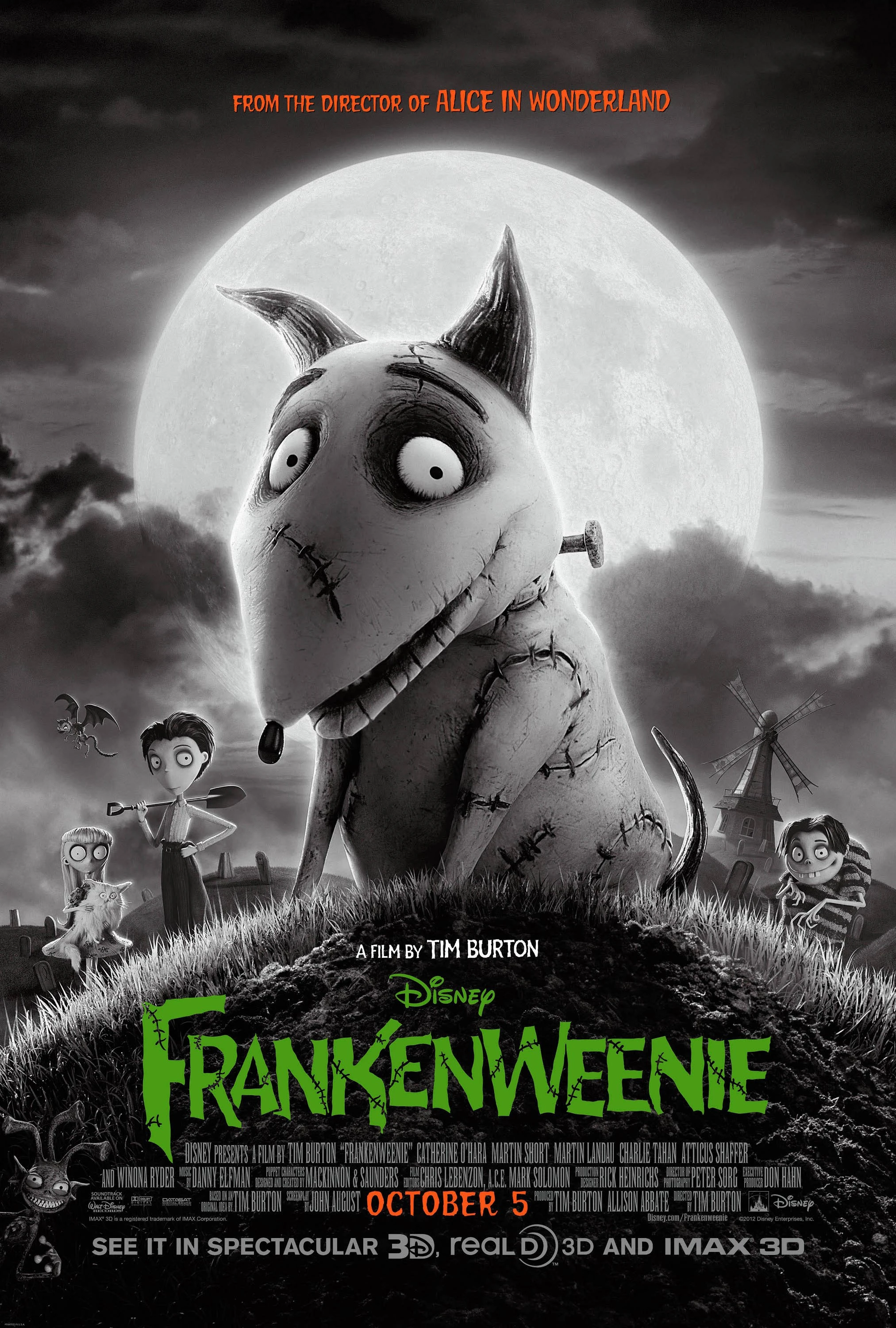 frankenweenie is a 2012 3d stop motion fantasy family film