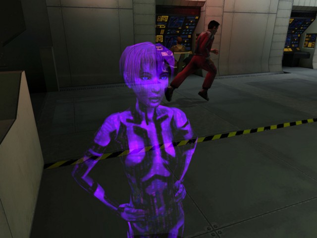 cortana from the original Halo CE game